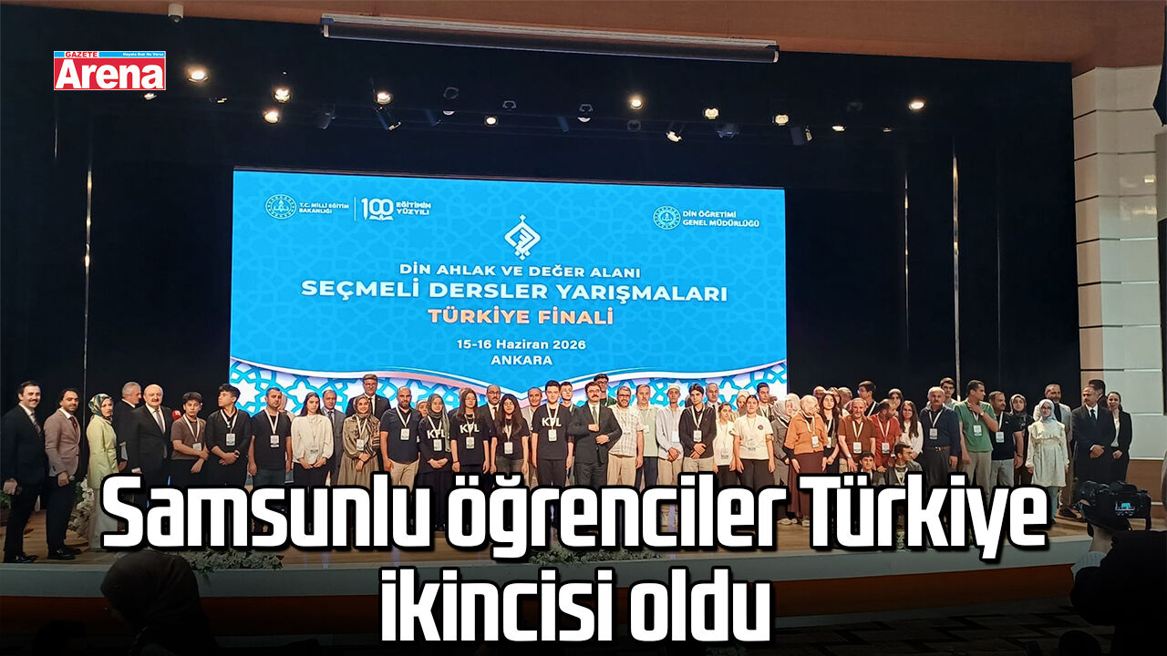 Samsunlu öğrenciler Türkiye ikincisi oldu