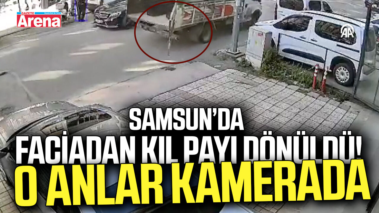 Samsun'da faciadan kıl payı dönüldü! O anlar kamerada