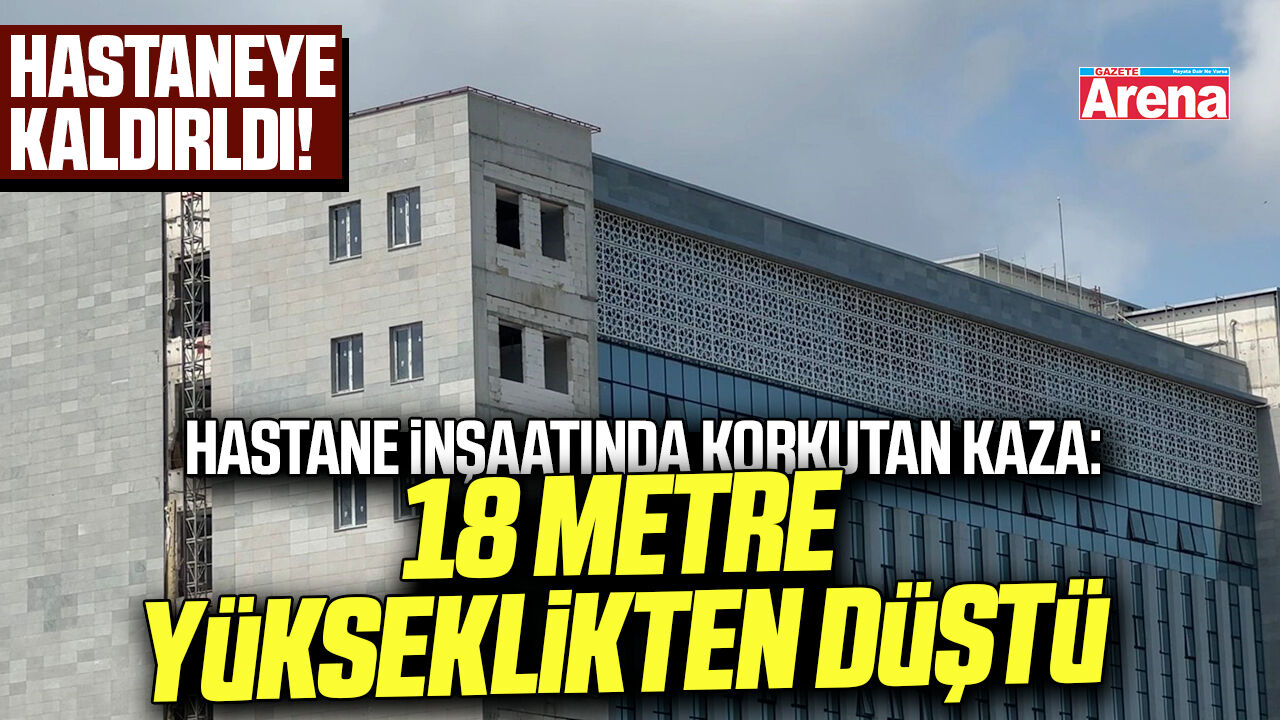 Samsun'da hastane inşaatında korkutan kaza!