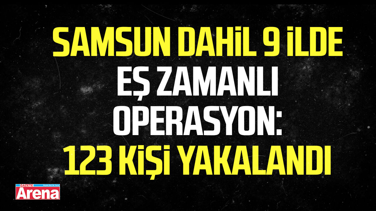 Samsun dahil 9 ilde eş zamanlı operasyon: 123 kişi yakalandı