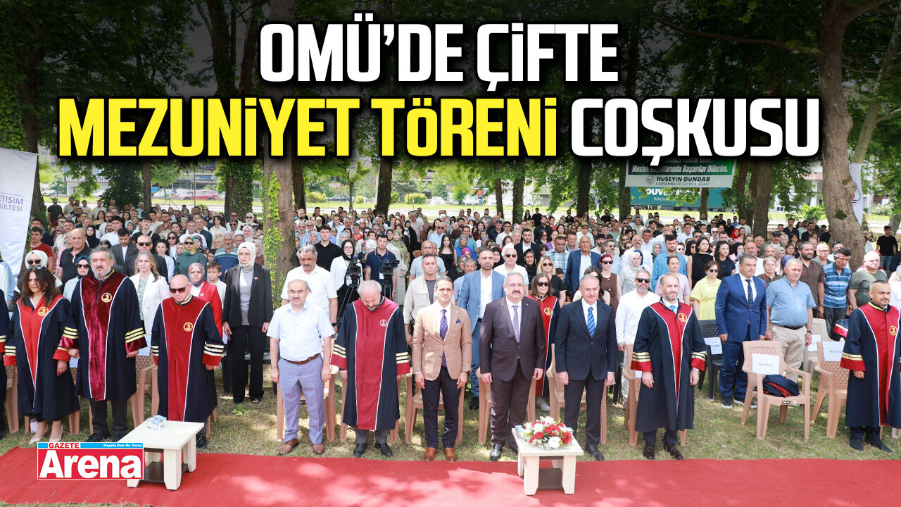 OMÜ’de çifte mezuniyet töreni coşkusu