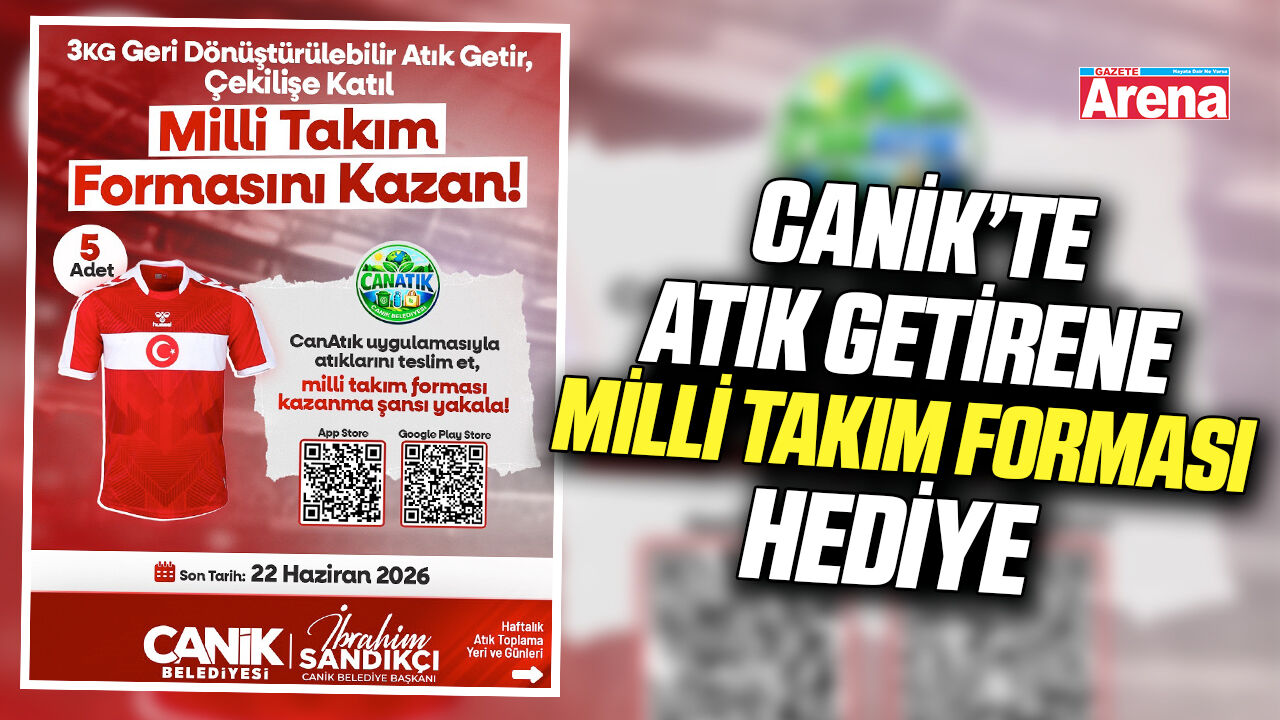 Canik’te atık getirene milli takım forması hediye