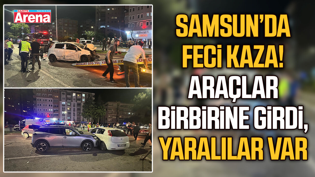 Samsun’da zincirleme trafik kazası: 5 kişi yaralandı