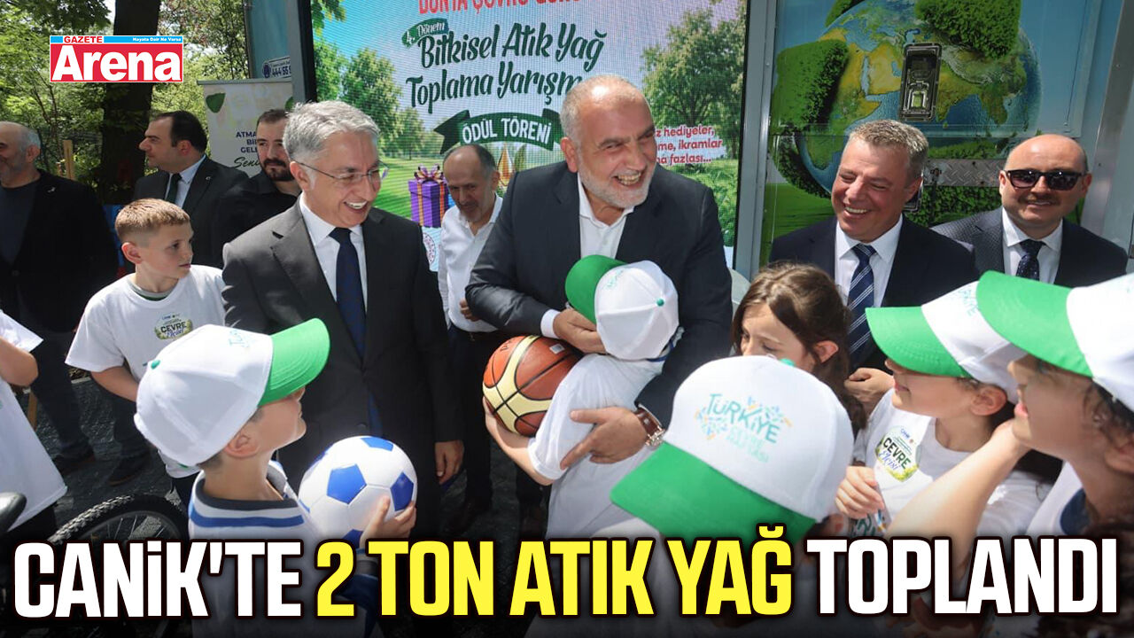 Samsun Canik'te 2 ton atık yağ toplandı