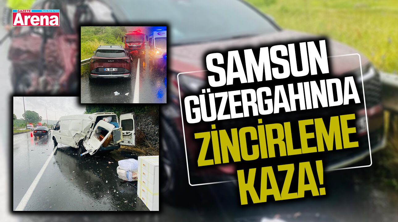 Samsun güzergahında korkutan zincirleme kaza!