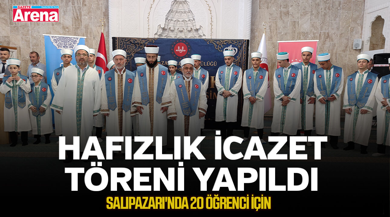 Salıpazarı'nda 20 öğrenci için hafızlık icazet töreni yapıldı