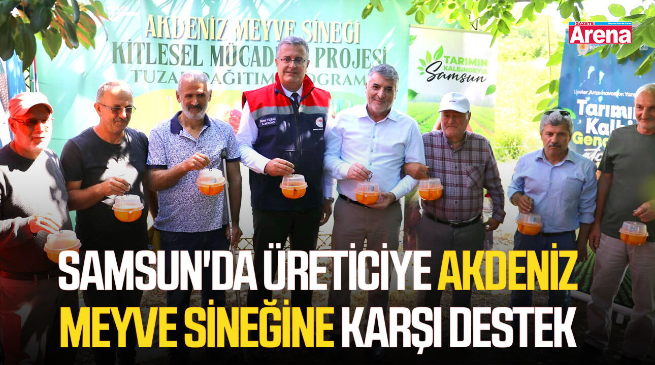 Samsun'da üreticiye Akdeniz meyve sineğine karşı destek
