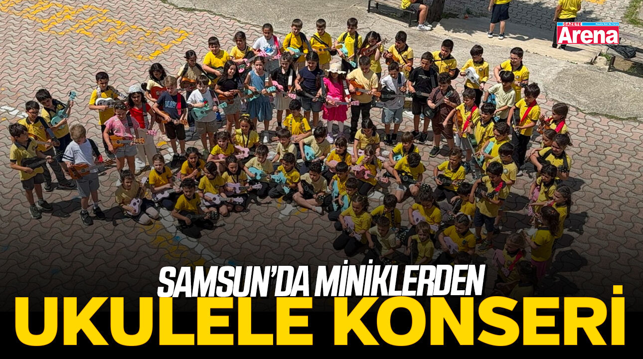 Samsun’da miniklerden ukulele konseri