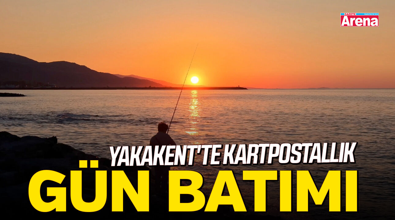 Yakakent'te kartpostallık gün batımı görüntülendi