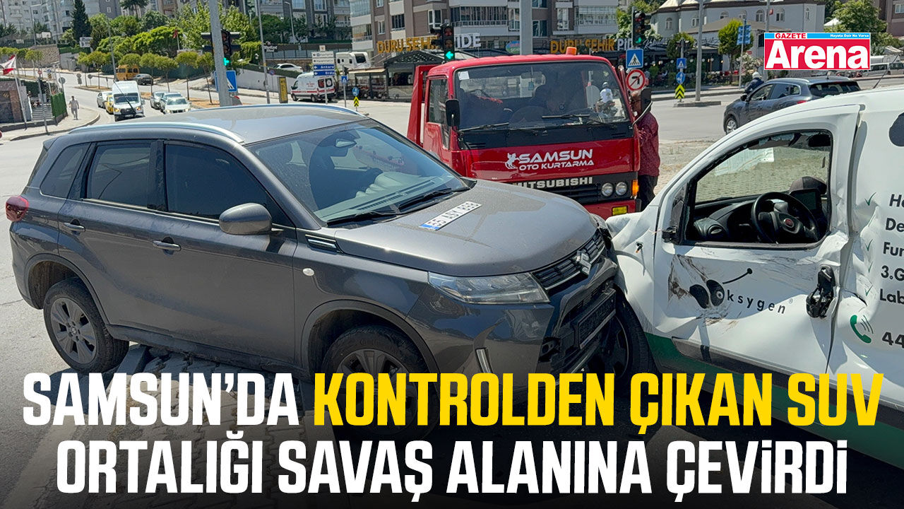 Samsun'da feci kaza! Baba ve 2 yaşındaki oğlu yaralandı