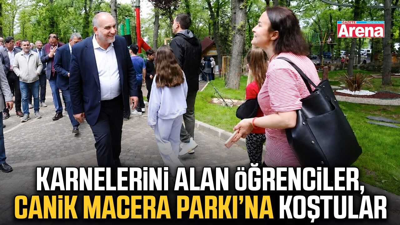 Karnelerini alan öğrenciler, Canik Macera Parkı’na koştular