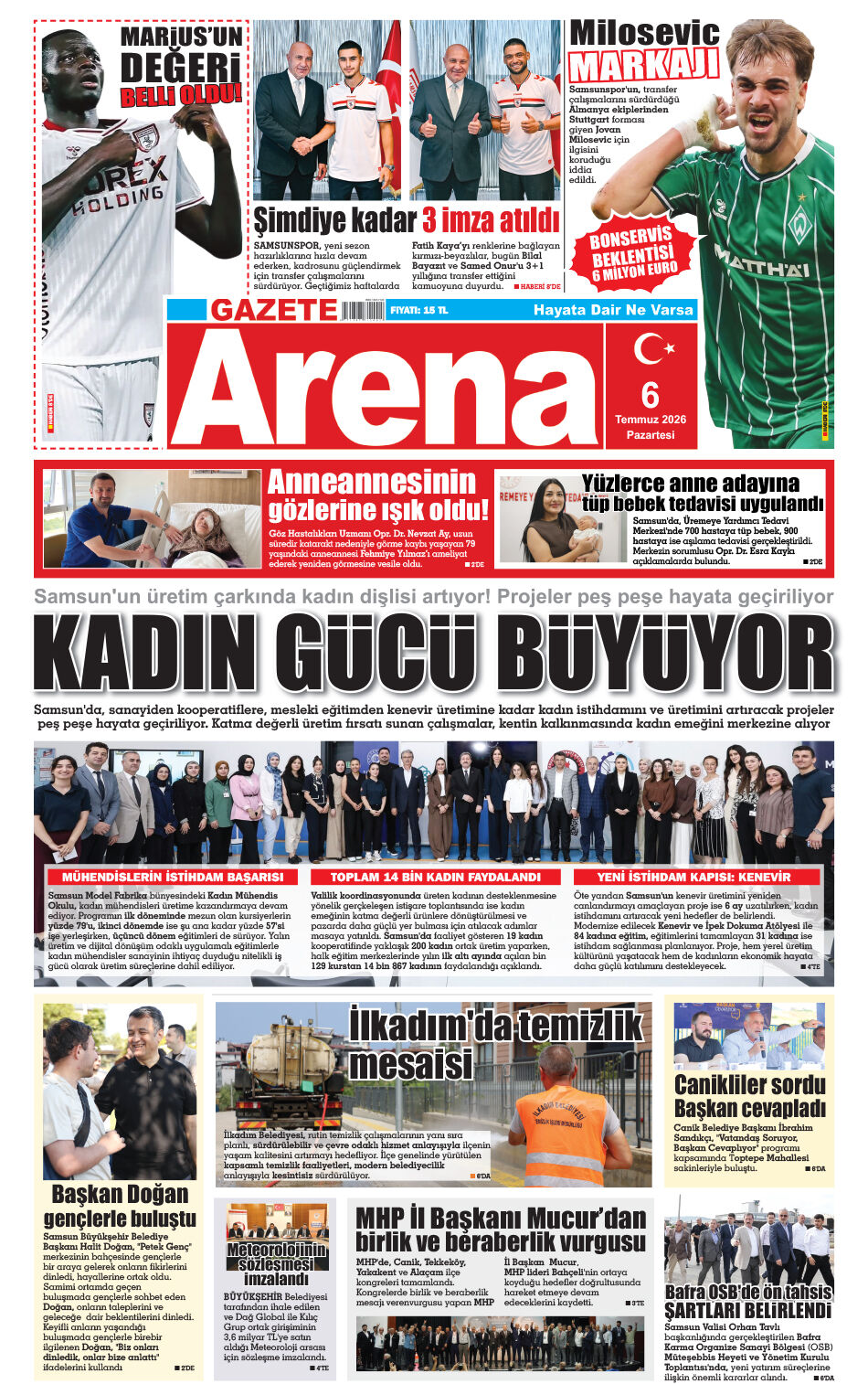 6 Temmuz 2026 Pazartesi