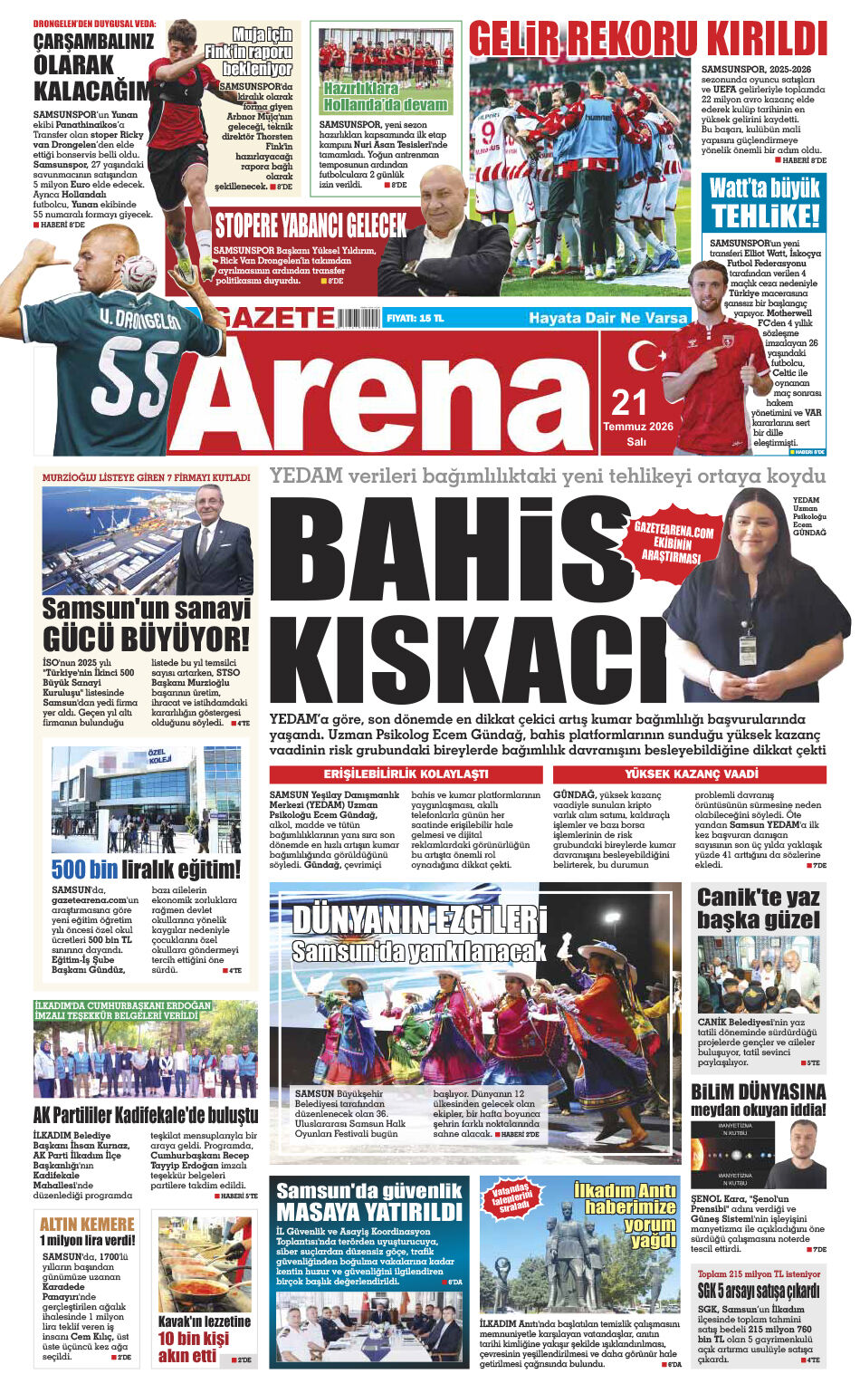 21 Temmuz 2026 Salı