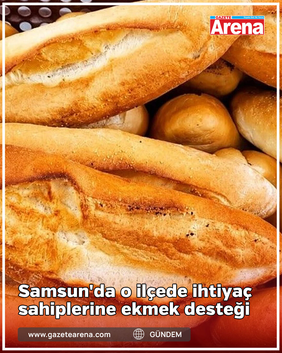 Samsun'da o ilçede ihtiyaç sahiplerine ekmek desteği