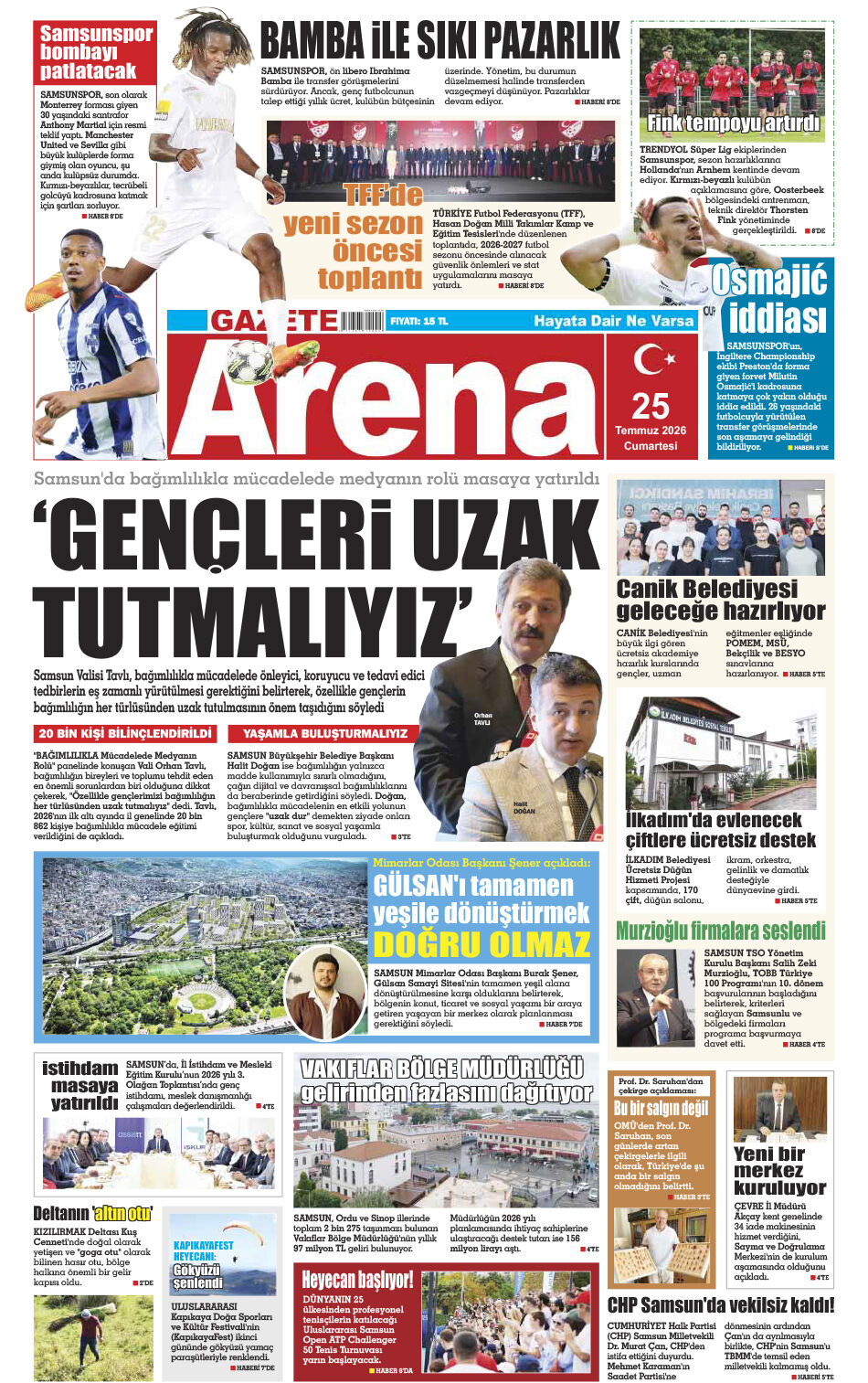 25 Temmuz 2026 Cumartesi