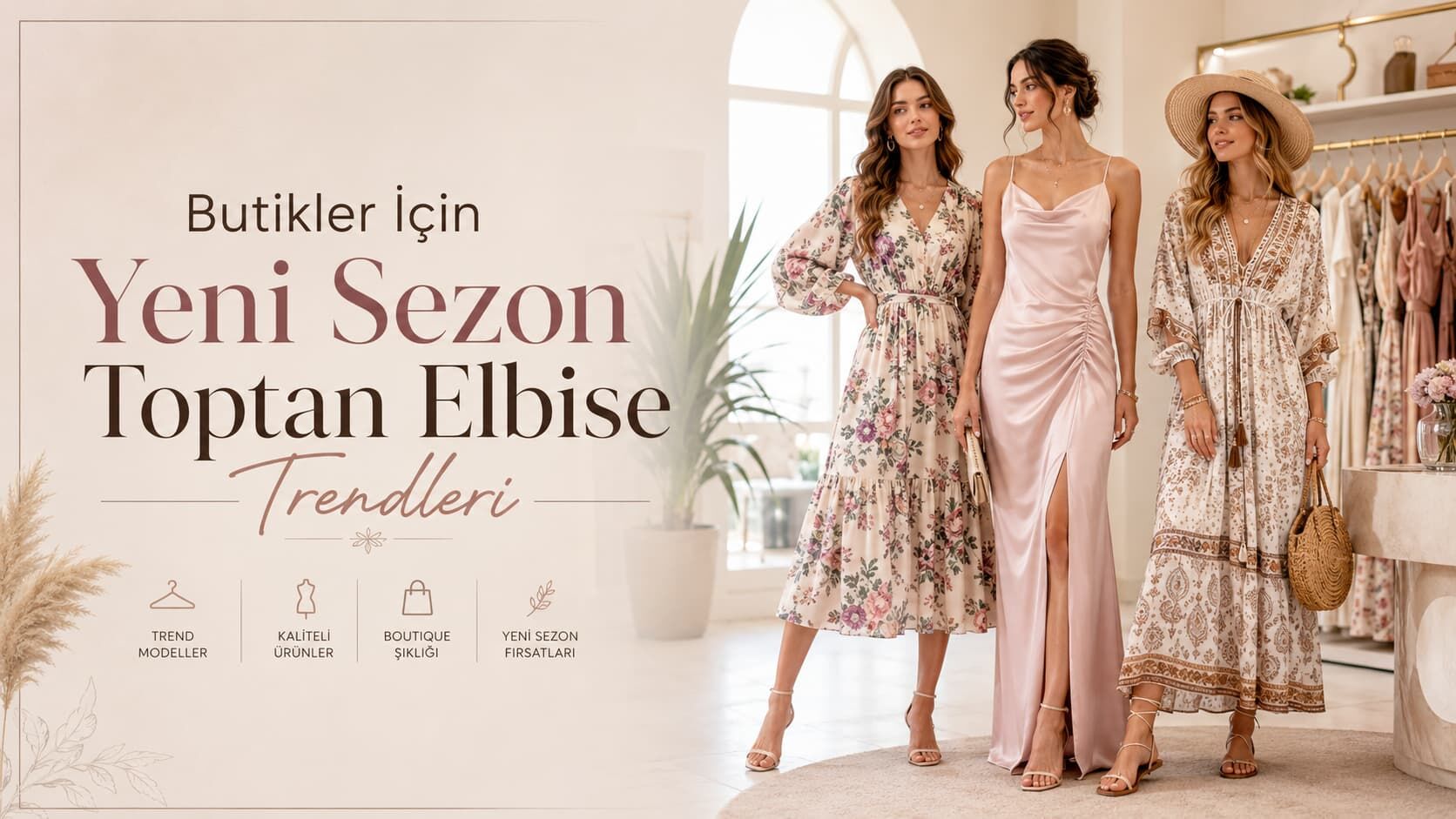 Butikler İçin Yeni Sezon Toptan Elbise Trendleri
