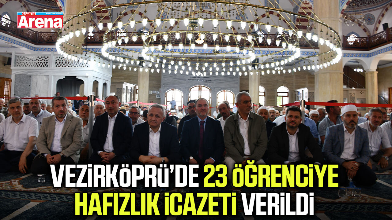Vezirköprü’de 23 öğrenciye hafızlık icazeti verildi