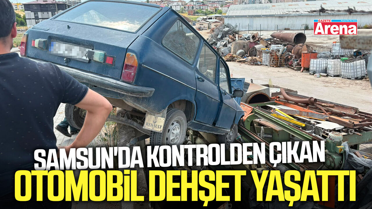 Samsun'da korkutan trafik kazası: Otomobil yoldan çıktı