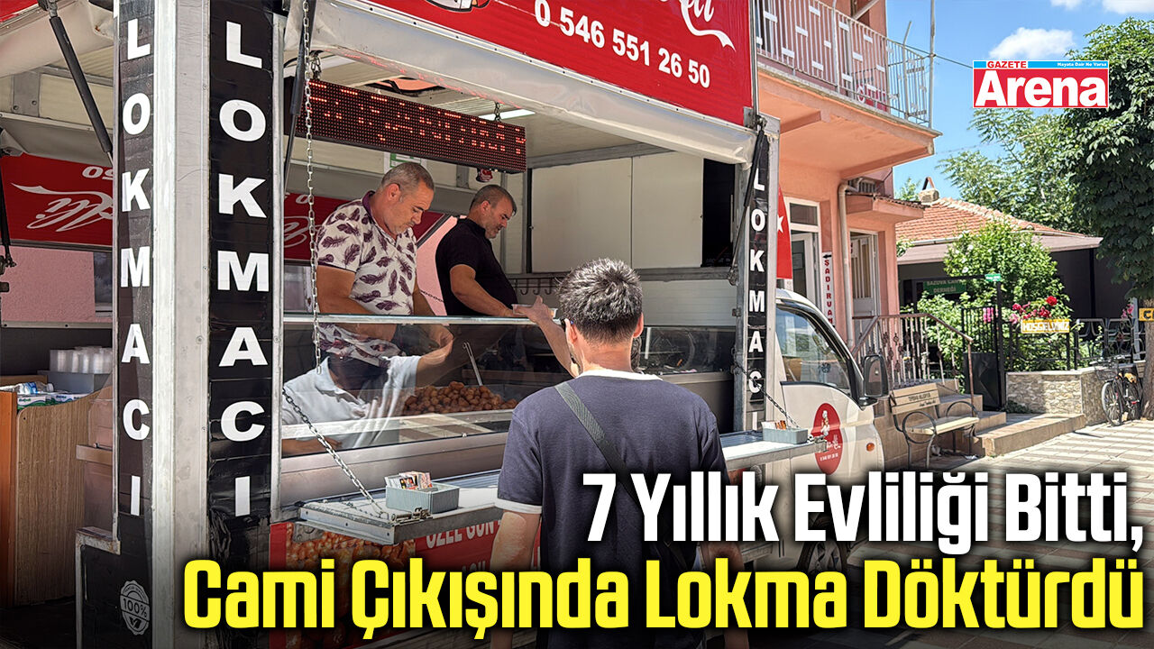 Boşanmasını lokma dağıtarak kutladı