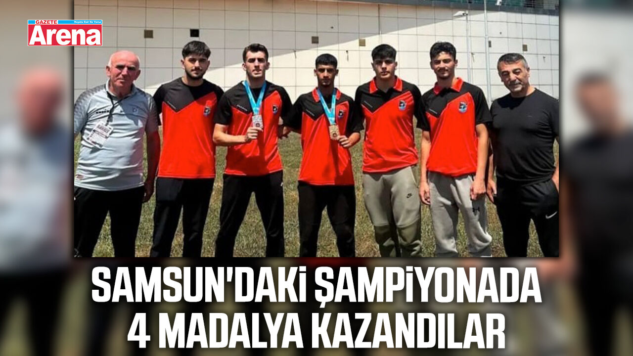 Samsun'daki şampiyonada 4 madalya kazandılar