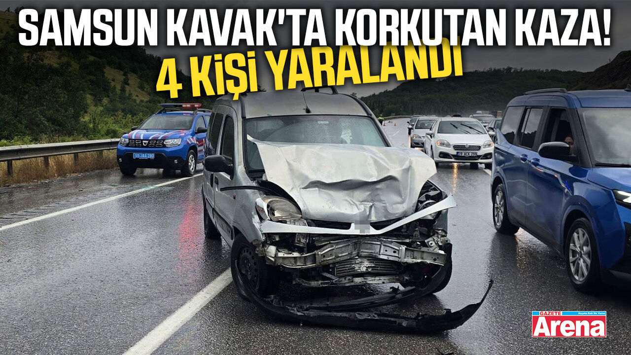 Samsun Kavak'ta korkutan kaza!