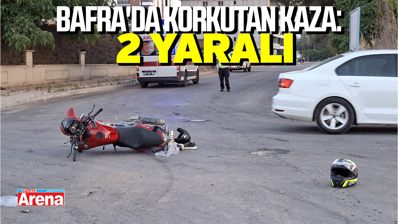 Bafra'da korkutan kaza: 2 yaralı
