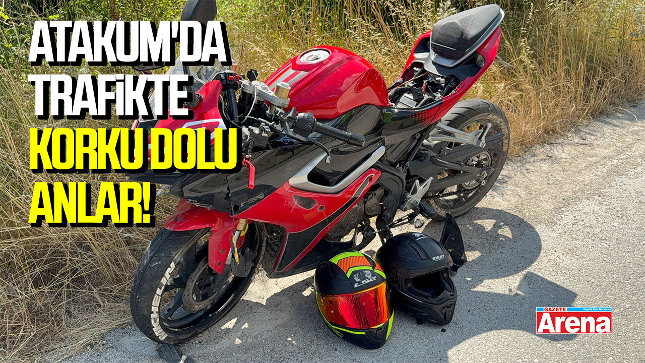 Atakum'da trafikte korku dolu anlar!