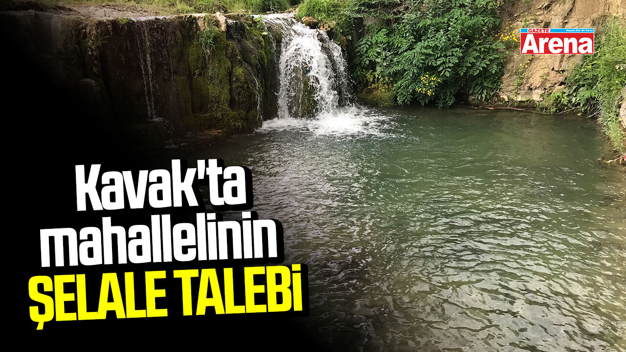 Kavak'ta mahallelinin şelale talebi