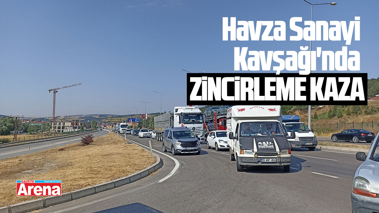 Havza Sanayi Kavşağı'nda zincirleme kaza