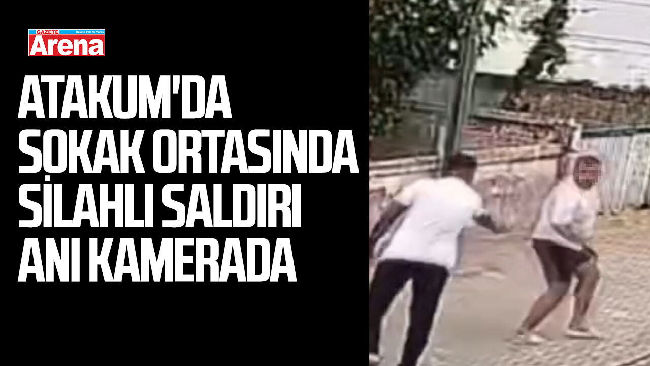 Samsun Atakum'da sokak ortasında silahlı saldırı anı kamerada