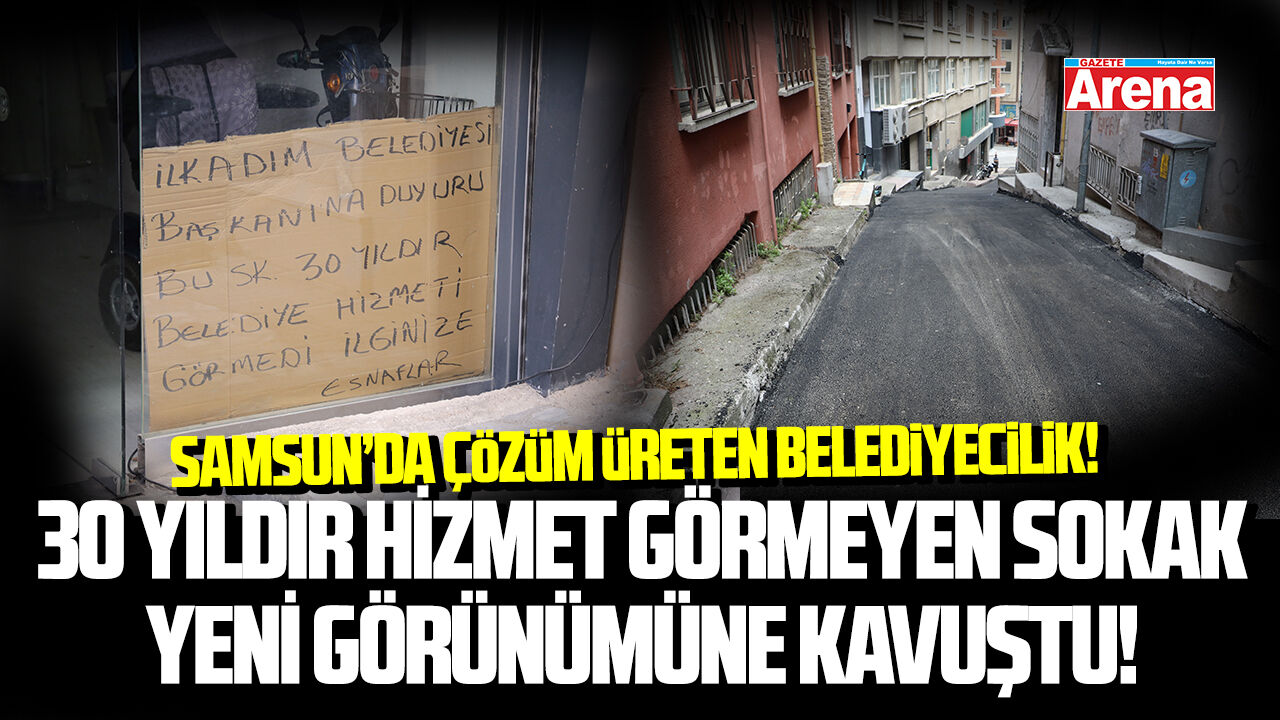 Samsun Pazar Mahallesi Cingöz Sokak modern görünüme kavuştu