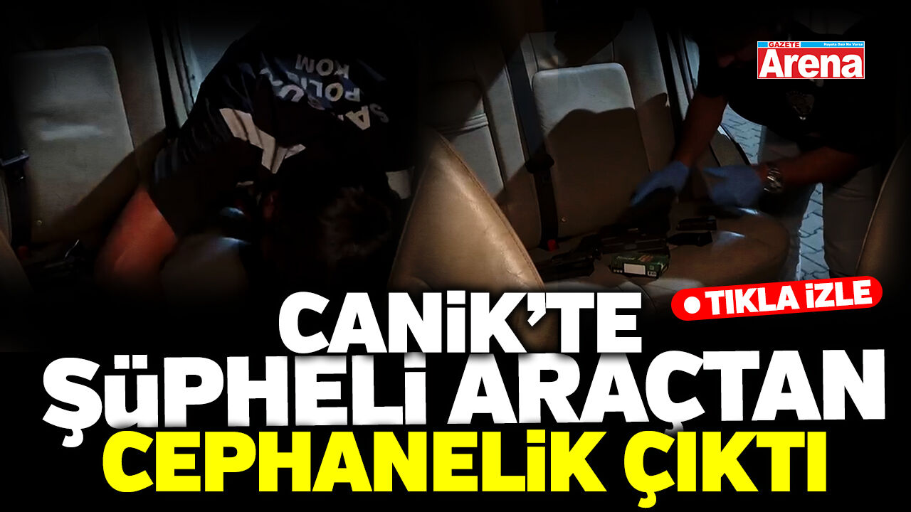Canik’te şüpheli araçtan cephanelik çıktı