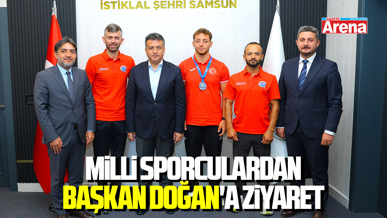 Milli sporculardan Başkan Doğan'a ziyaret