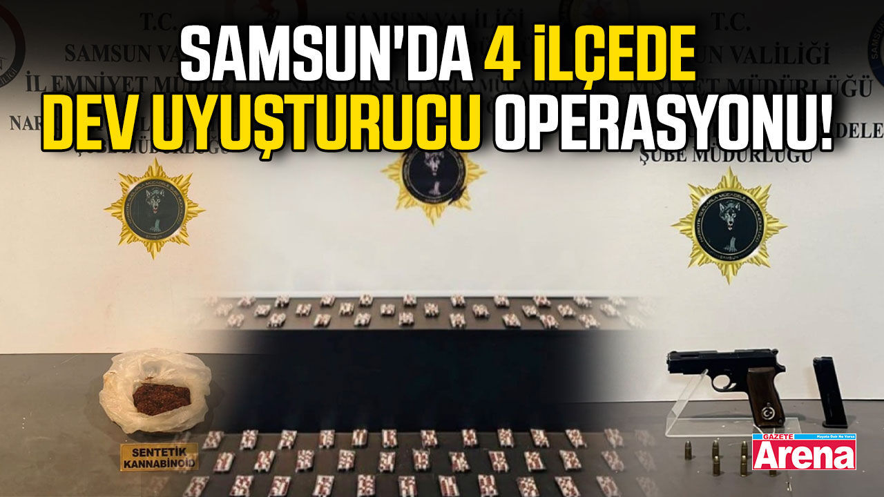 Samsun'da 4 ilçede uyuşturucu operasyonu!