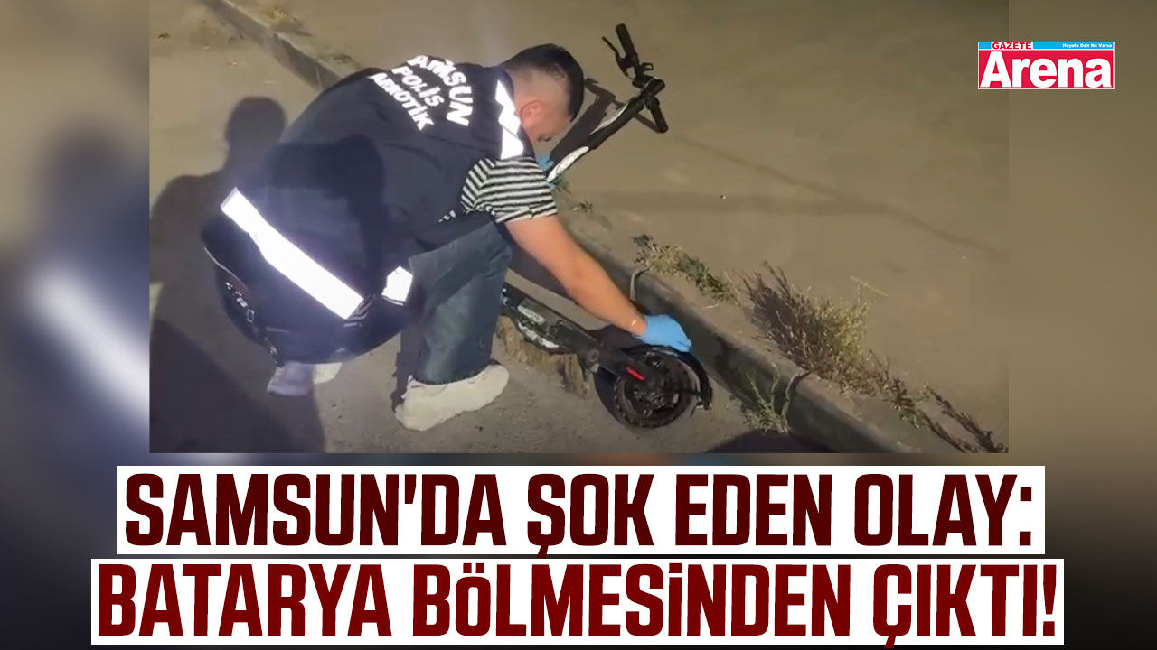 Samsun'da şok eden olay: Batarya bölmesinden çıktı!