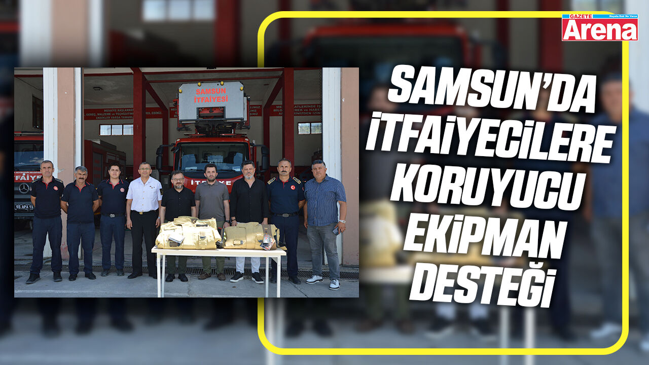 Havza’da itfaiyecilere koruyucu ekipman desteği