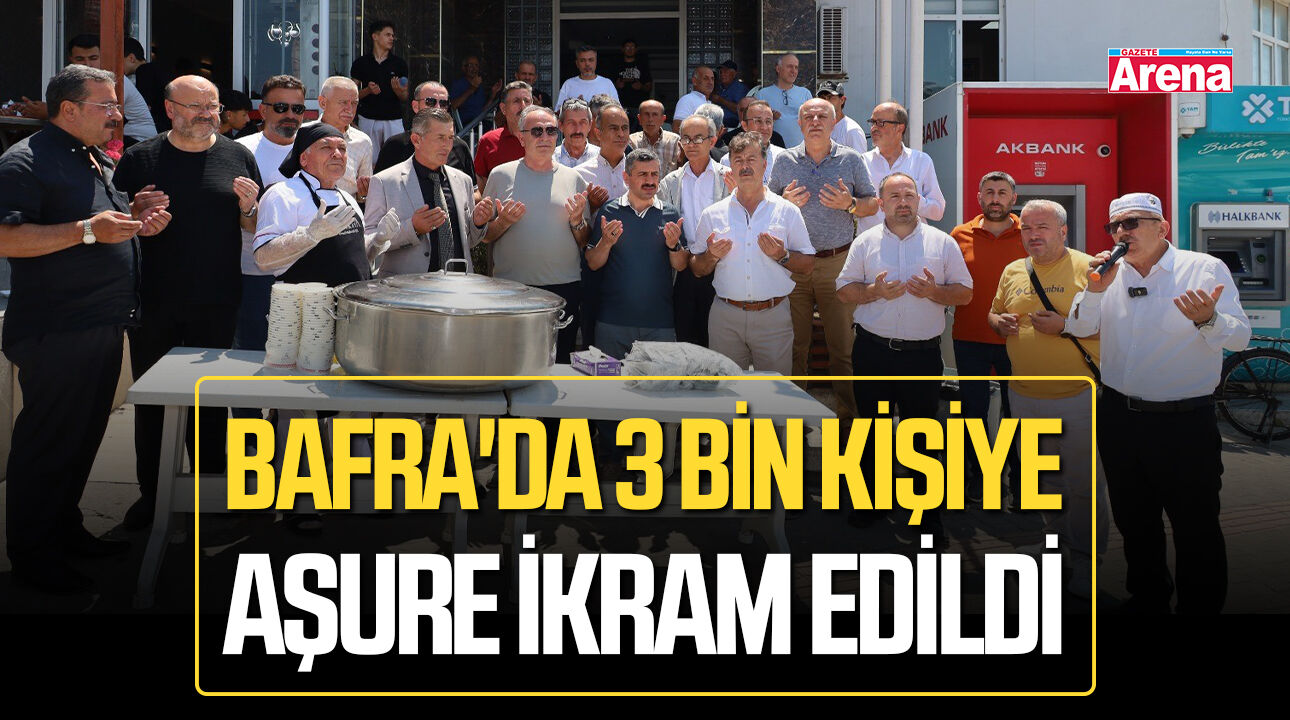 Bafra'da 3 bin kişiye aşure ikram edildi