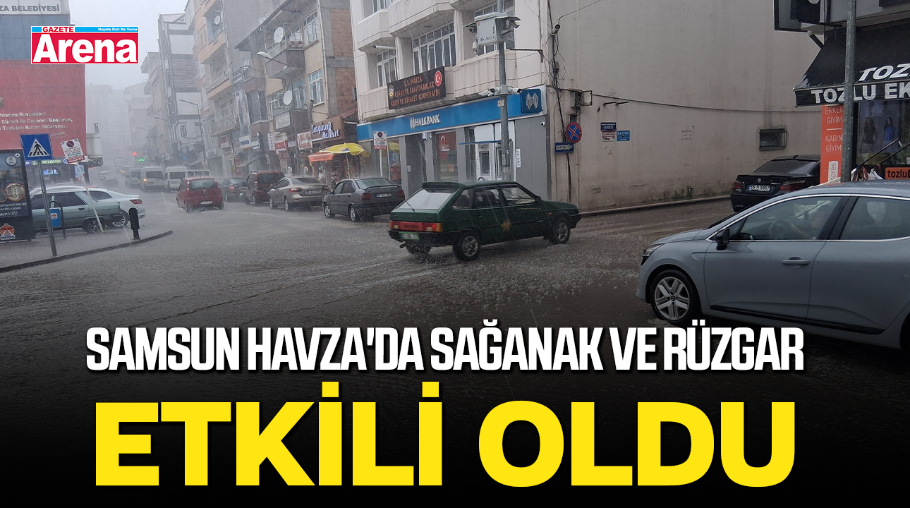 Samsun Havza'da sağanak ve rüzgar etkili oldu
