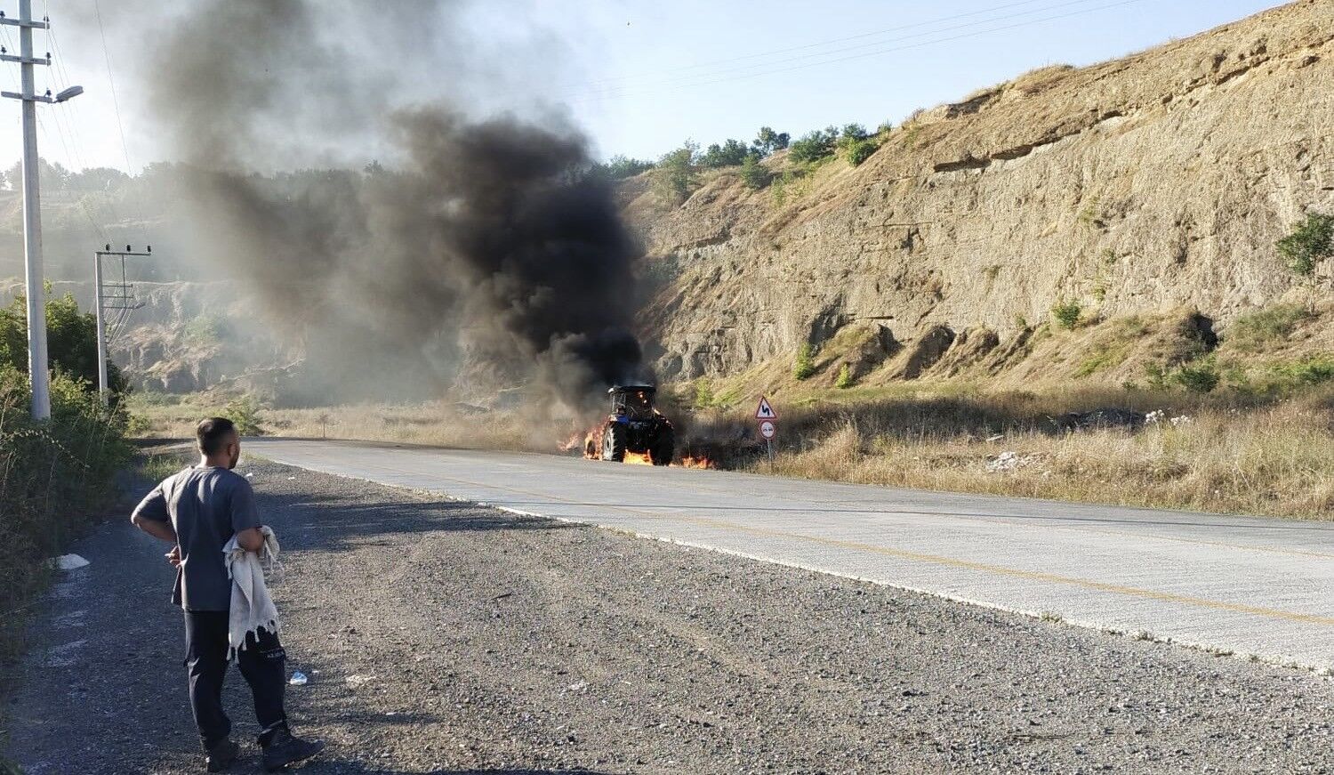Samsun'da Traktör Alevlere Teslim Oldu (6)