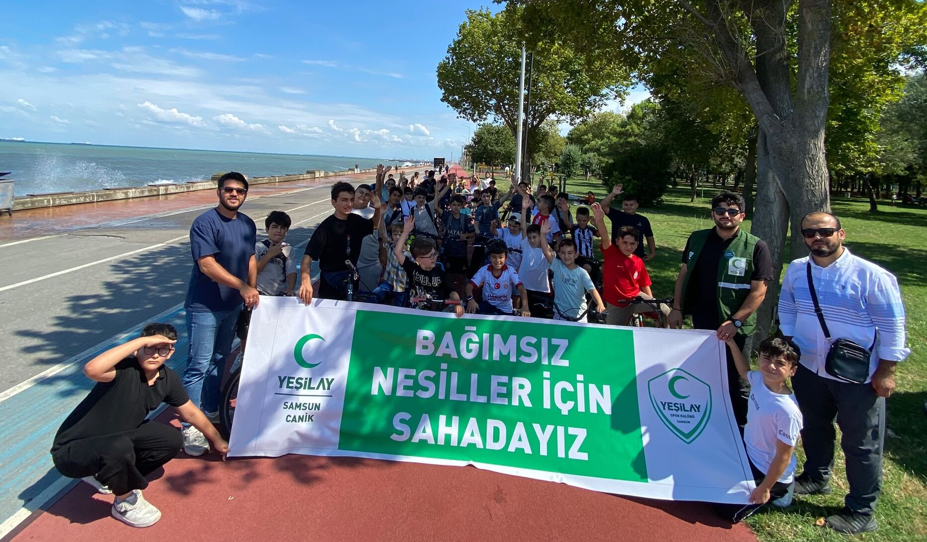 Canik'te gençler sağlıklı yaşam için pedal çevirdi-1