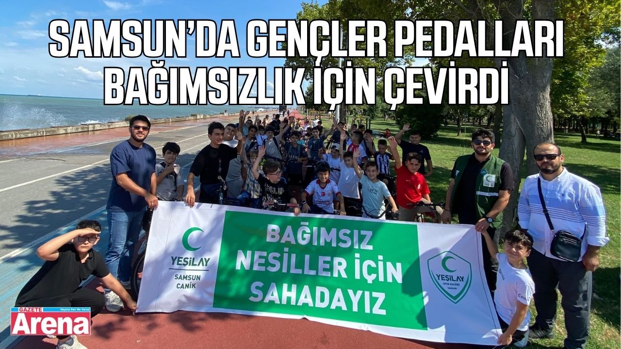 Canik'te gençler sağlıklı yaşam için pedal çevirdi