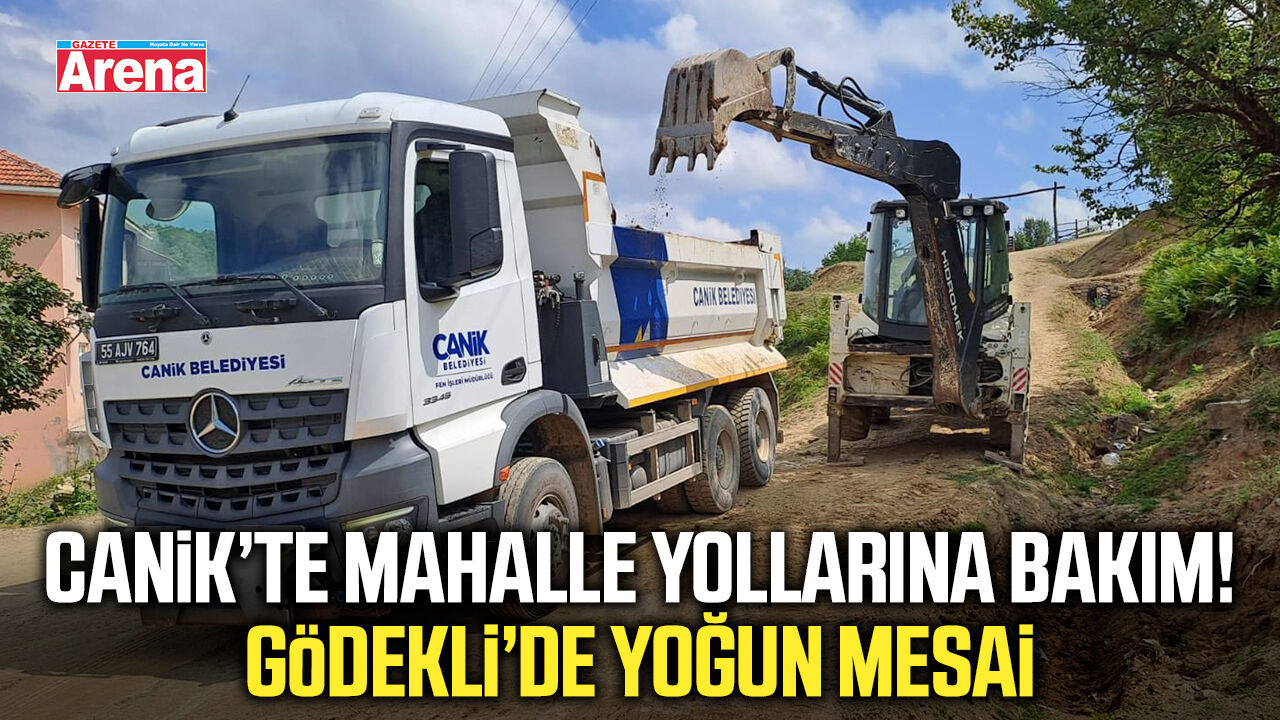 Canik’te mahalle yollarına bakım! Gödekli’de yoğun mesai