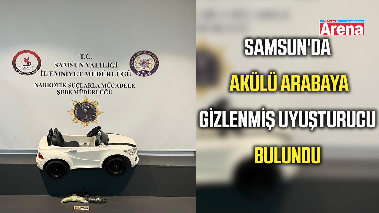 Samsun'da akülü arabaya gizlenmiş uyuşturucu bulundu