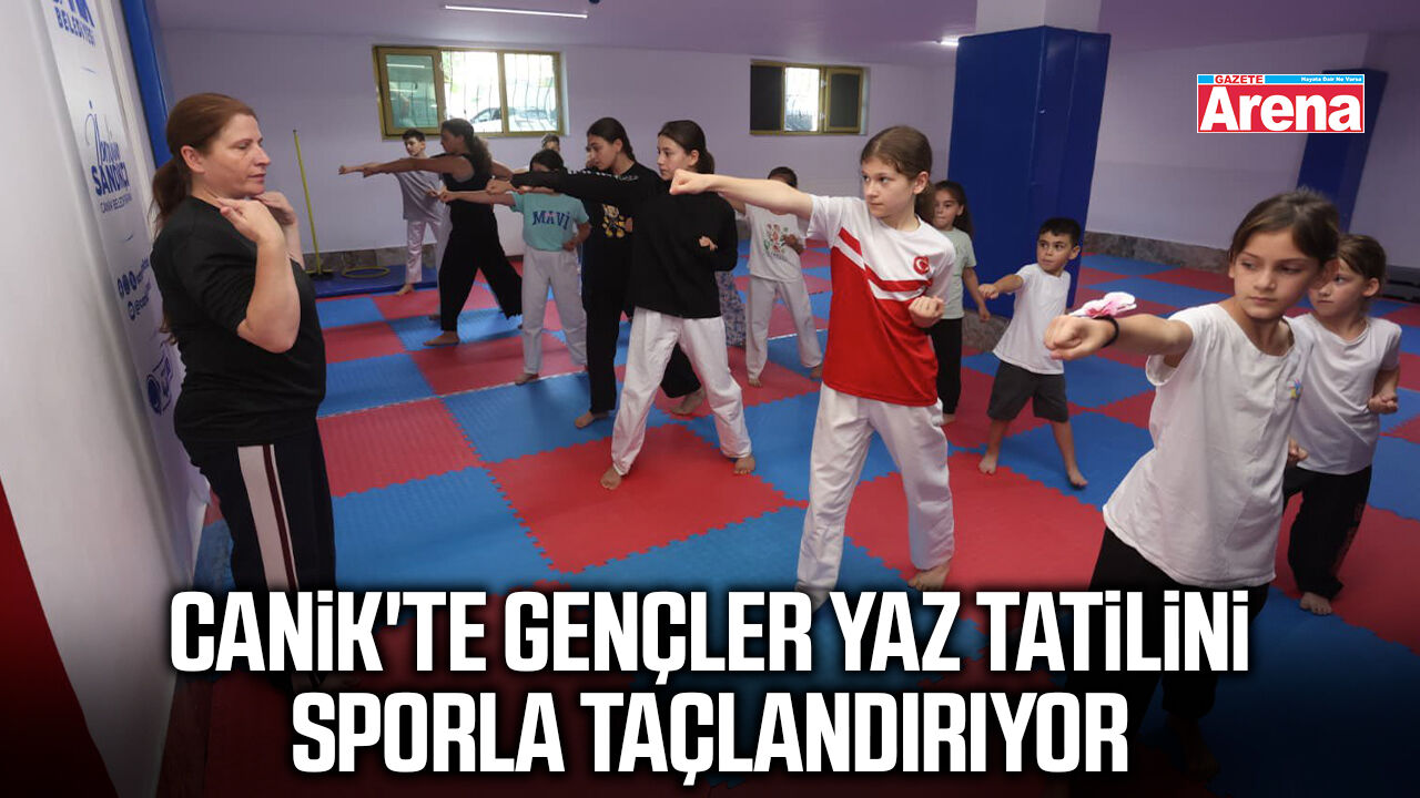 Canik'te gençler yaz tatilini sporla taçlandırıyor