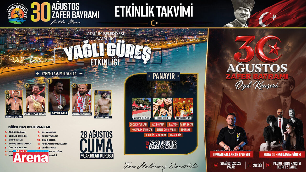 Atakum’da 30 Ağustos'a özel dolu dolu program