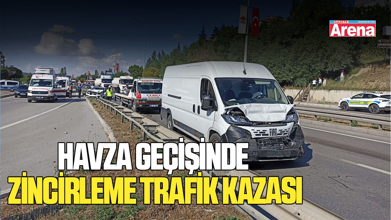 Havza geçişinde zincirleme trafik kazası: 2 kişi yaralandı