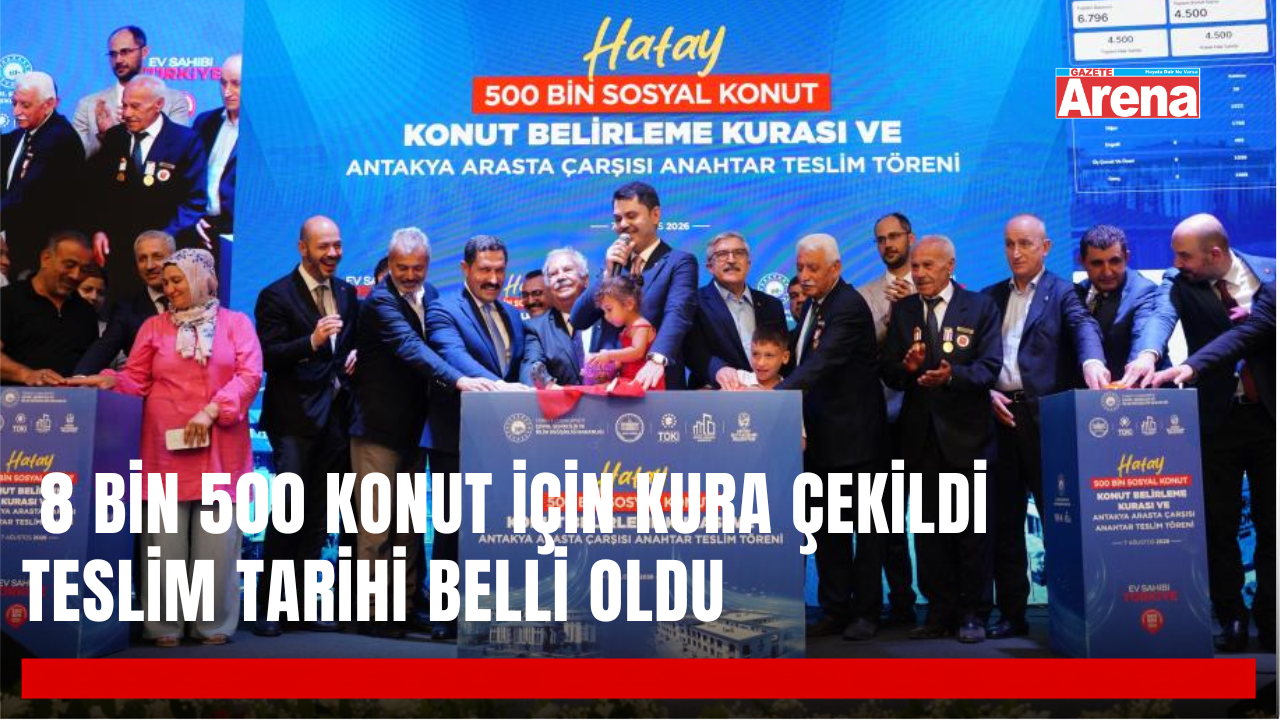 Hatay'da 8 bin 500 konut için kura çekildi