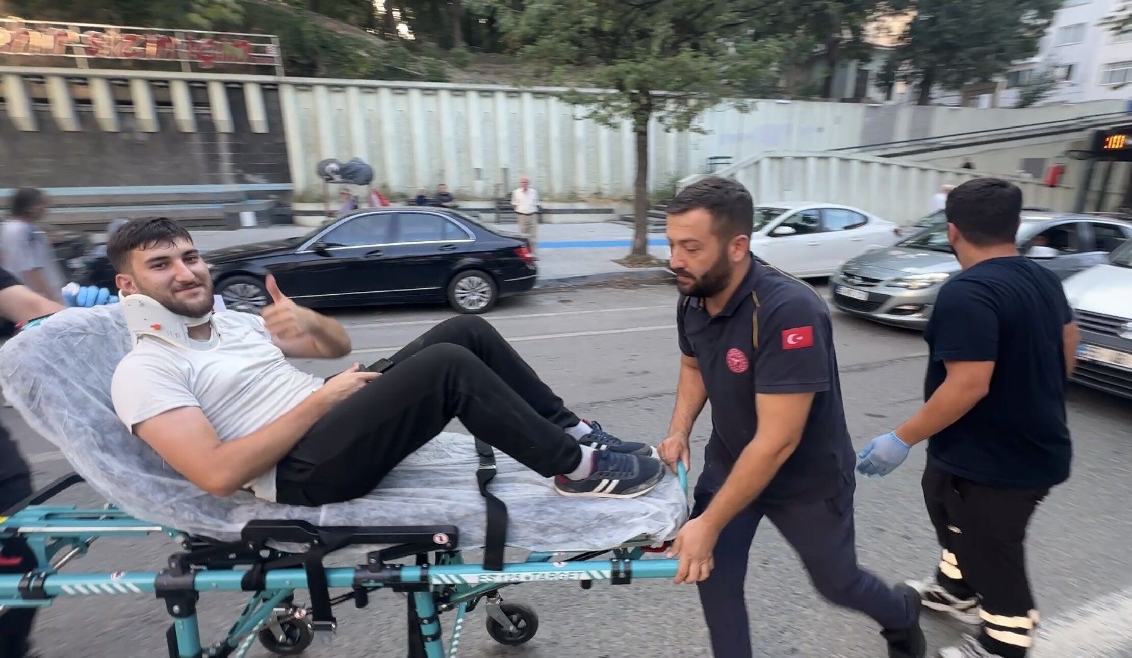 İlkadım'da Motosiklet Kazasında Sürücü Yaralandı (4)