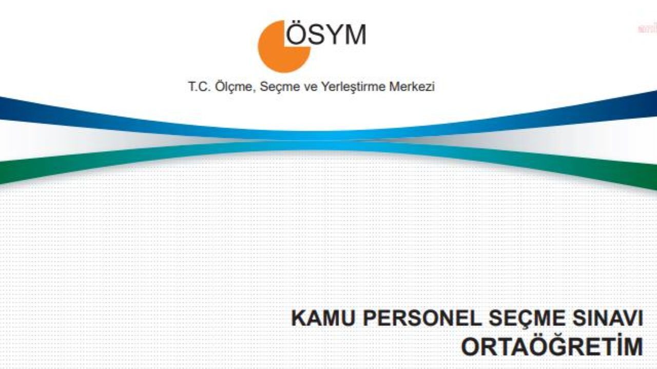 2026 KPSS Ortaöğretim başvuruları ne zaman?