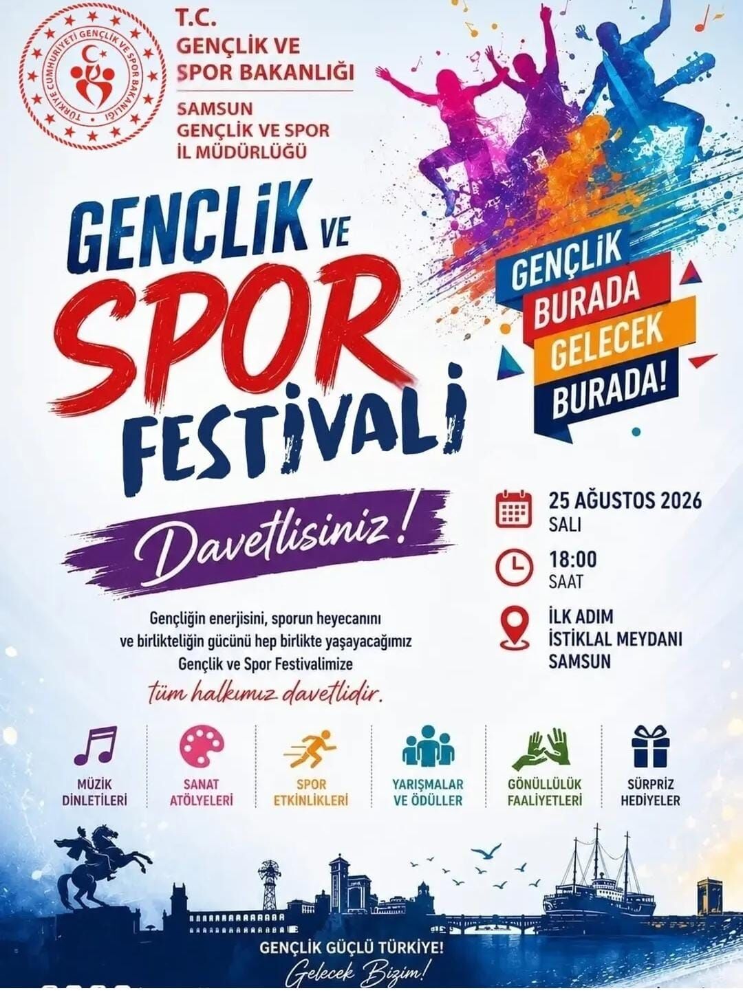 Samsun'da Gençlik Ve Spor Festivali Başlıyor